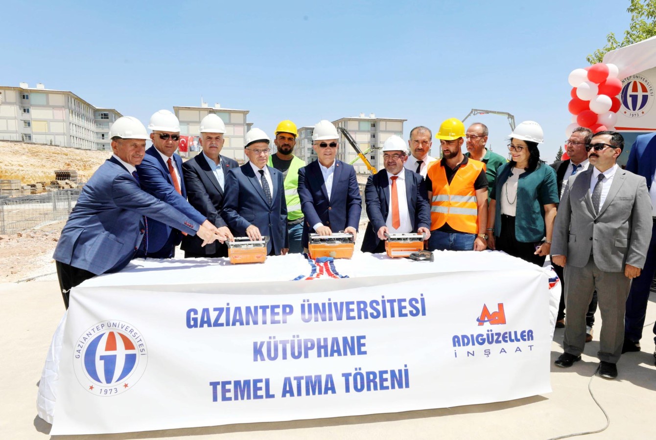 Gaziantep Üniversitesinde yeni kütüphane binasının temeli atıldı;