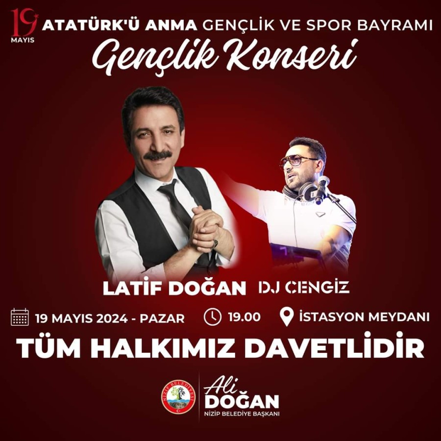 Başkan Doğan'dan Nizip Gençlik Konseri'ne davet;