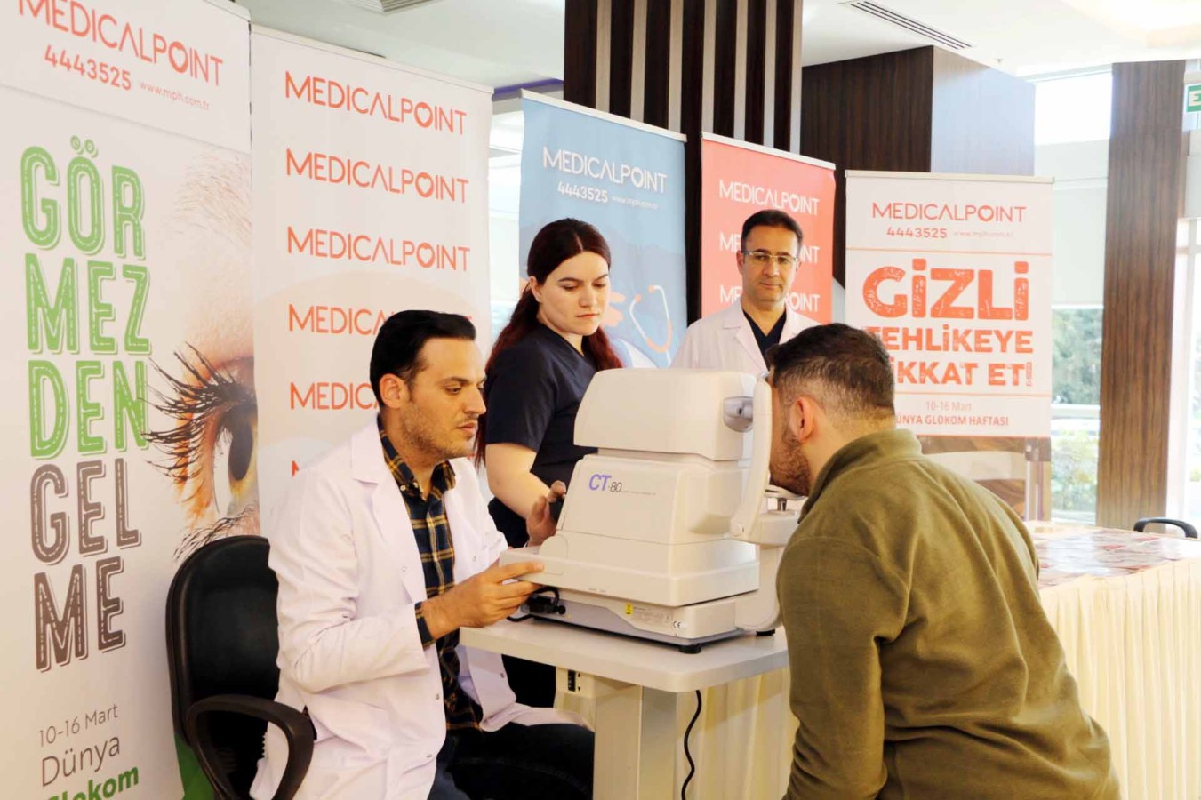 Medical Point’te göz tansiyonu ölçümü;